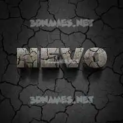 nevo in Cracked Stone style - 3D name wallpaper