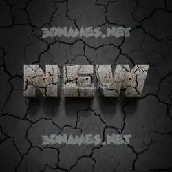 new in Cracked Stone style - 3D name wallpaper