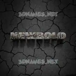 newbold in Cracked Stone style - 3D name wallpaper