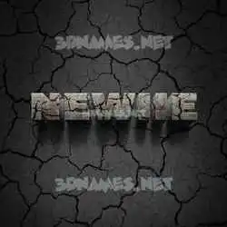 newiie in Cracked Stone style - 3D name wallpaper