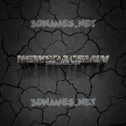 newspaceluv in Cracked Stone style - 3D name wallpaper