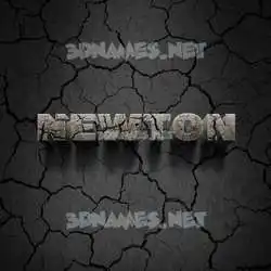 newton in Cracked Stone style - 3D name wallpaper