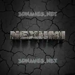 nexhmi in Cracked Stone style - 3D name wallpaper