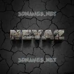 neyaz in Cracked Stone style - 3D name wallpaper