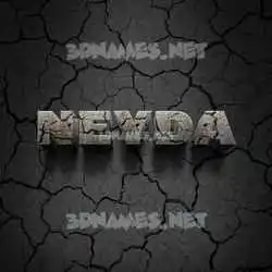 neyda in Cracked Stone style - 3D name wallpaper