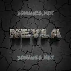 neyla in Cracked Stone style - 3D name wallpaper