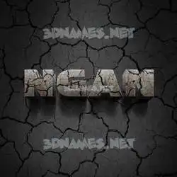 ngan in Cracked Stone style - 3D name wallpaper