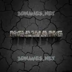 ngawang in Cracked Stone style - 3D name wallpaper