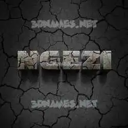 ngezi in Cracked Stone style - 3D name wallpaper