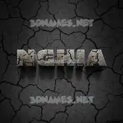 nghia in Cracked Stone style - 3D name wallpaper