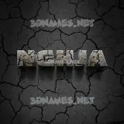 nghja in Cracked Stone style - 3D name wallpaper
