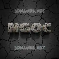 ngoc in Cracked Stone style - 3D name wallpaper
