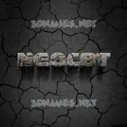 ngocbt in Cracked Stone style - 3D name wallpaper