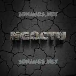 ngoctu in Cracked Stone style - 3D name wallpaper