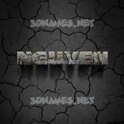 nguyen in Cracked Stone style - 3D name wallpaper