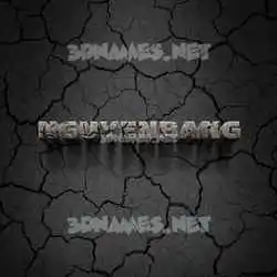 nguyenbang in Cracked Stone style - 3D name wallpaper