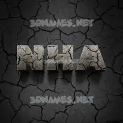 nha in Cracked Stone style - 3D name wallpaper