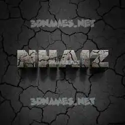 nhaiz in Cracked Stone style - 3D name wallpaper
