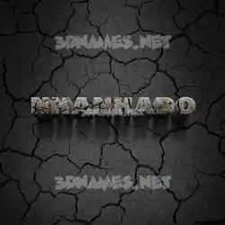 nhanhado in Cracked Stone style - 3D name wallpaper