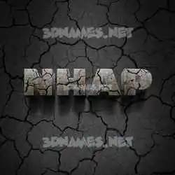 nhap in Cracked Stone style - 3D name wallpaper