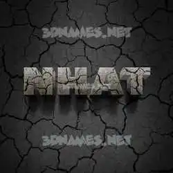 nhat in Cracked Stone style - 3D name wallpaper
