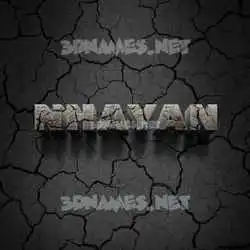 nhayan in Cracked Stone style - 3D name wallpaper