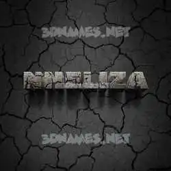 nheliza in Cracked Stone style - 3D name wallpaper