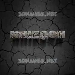 nhieqoh in Cracked Stone style - 3D name wallpaper