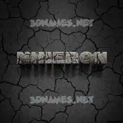 nhieron in Cracked Stone style - 3D name wallpaper