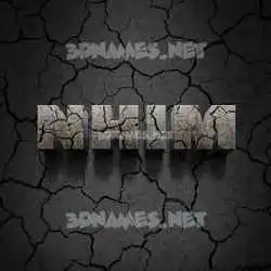 nhim in Cracked Stone style - 3D name wallpaper