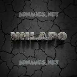 nhlapo in Cracked Stone style - 3D name wallpaper