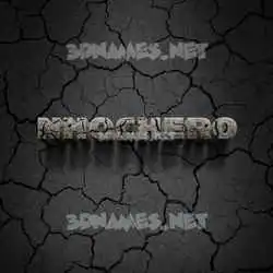 nhochero in Cracked Stone style - 3D name wallpaper