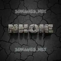 nhoie in Cracked Stone style - 3D name wallpaper
