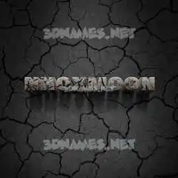 nhoxmoon in Cracked Stone style - 3D name wallpaper