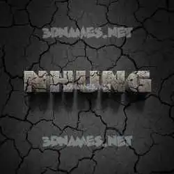 nhung in Cracked Stone style - 3D name wallpaper