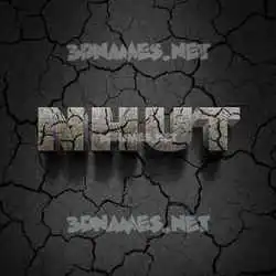 nhut in Cracked Stone style - 3D name wallpaper