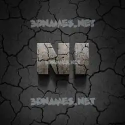 ni in Cracked Stone style - 3D name wallpaper
