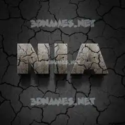nia in Cracked Stone style - 3D name wallpaper