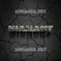 niahant in Cracked Stone style - 3D name wallpaper