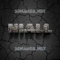 niall in Cracked Stone style - 3D name wallpaper