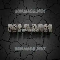 niamh in Cracked Stone style - 3D name wallpaper