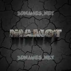 niamot in Cracked Stone style - 3D name wallpaper