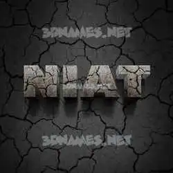 niat in Cracked Stone style - 3D name wallpaper