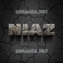 niaz in Cracked Stone style - 3D name wallpaper