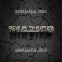 niazico in Cracked Stone style - 3D name wallpaper
