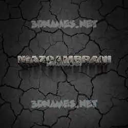 niazqambrani in Cracked Stone style - 3D name wallpaper