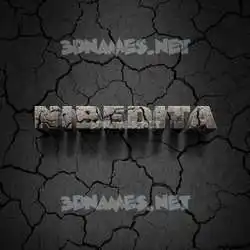 nibedita in Cracked Stone style - 3D name wallpaper