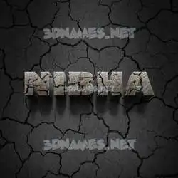 nibha in Cracked Stone style - 3D name wallpaper