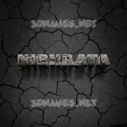 nibhrata in Cracked Stone style - 3D name wallpaper