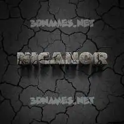 nicanor in Cracked Stone style - 3D name wallpaper